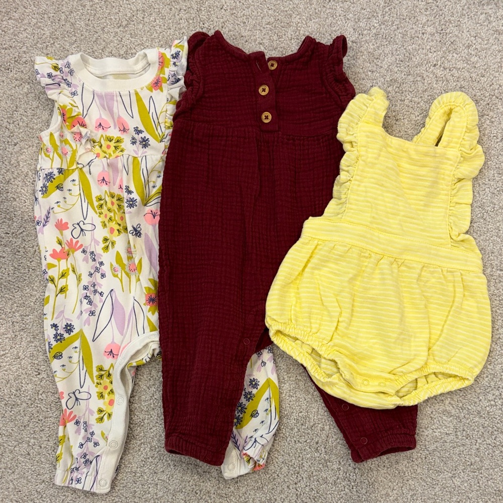 Baby Girls' Romper Bundle 3-6 Months